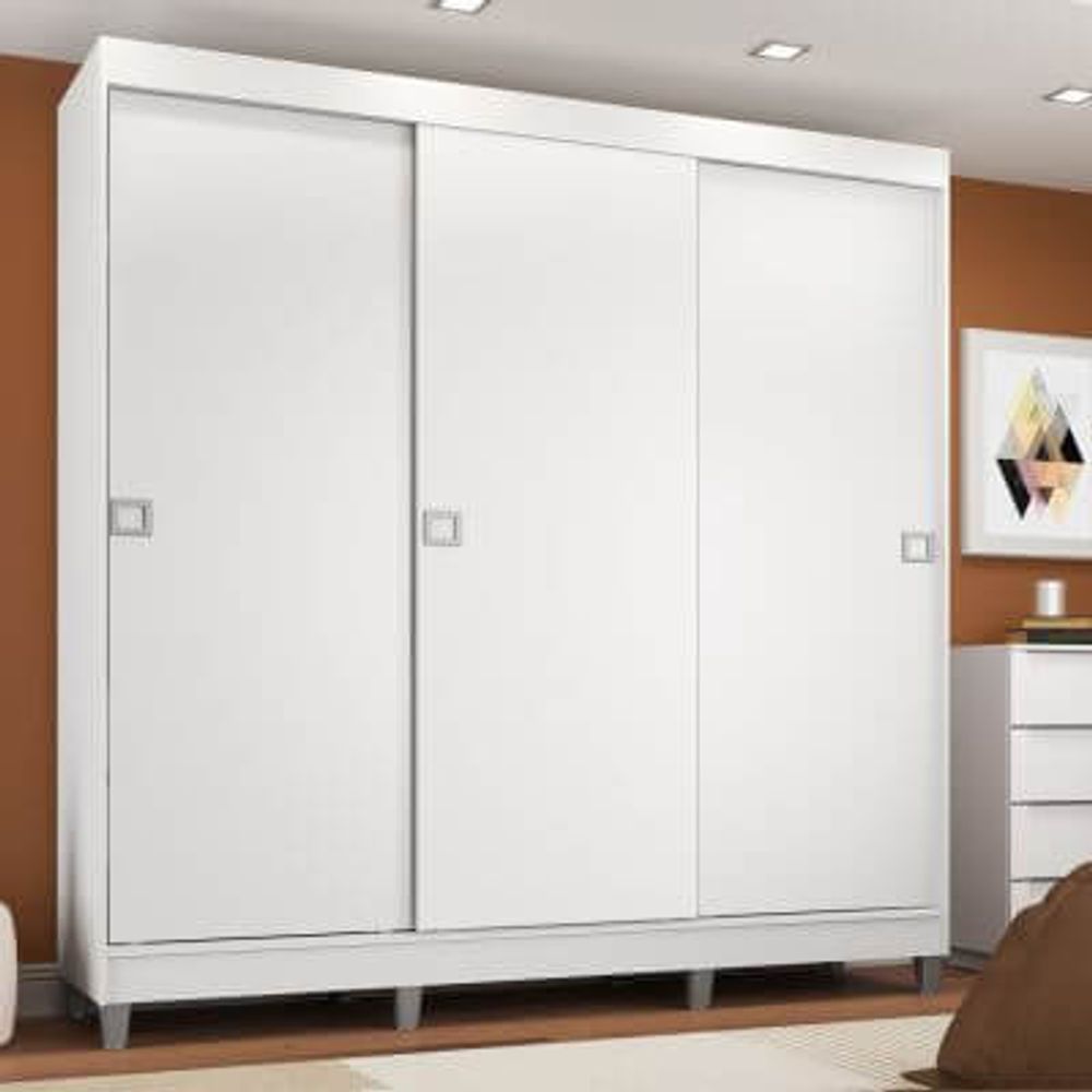 imagem de Guarda-Roupa Casal Napoli 180x215x55 Branco Madesa 108209CP